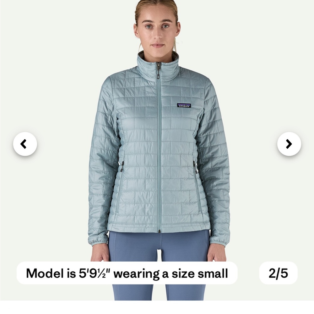 Patagonia Women's Light Blue Quilted Jacket